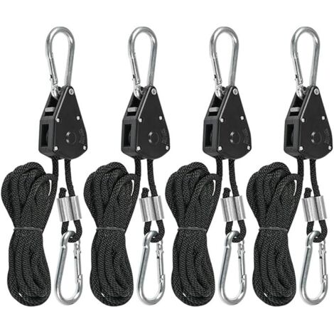 T TEKE Eimergurt-Aufhänger - Verstellbar, Robust, 4 Stück, Für Heunetze & Eimer