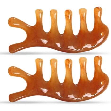 Lntyq Kämme, 2 Meridian-Massagekämme, Fünf-Finger-Massagegerät (1/5)