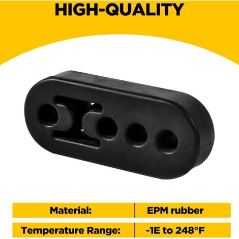 Flaconi Silent Bloc Echappement pour Voiture,Cintre D'échappement,Silent Bloc Echappement,Caoutchouc Echappement,Support D'échappement en Caoutchouc Noir,pour Convenir à Presque Tous les Véhicules