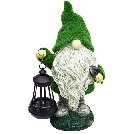 Lntyq 33cm Drôle Nain Statue de Jardin Extérieur Ornements, Étanche Résine Figurine Nain de Jardin pour Cour Extérieure Décoration(332012cm) (1/5)