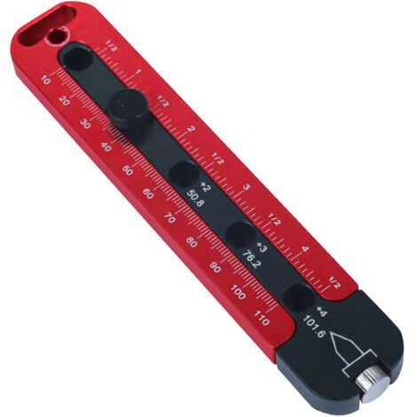 Lntyq Holzbearbeitungskompass aus Aluminiumlegierung, verstellbare runde Markierungslehre, metrisches/Zoll-Kreismarkierungslehre, Holzbearbeitungskompass-Werkzeug (1/5)