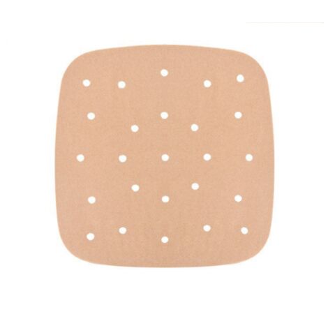 Lntyq 100 Air Fryer Pergamentpapier, Perforiertes Air Fryer Backpapier, Einweg Antihaft-Ölfreies Pergamentpapier Zubehör für Fritteuse Dampfgarer Ofen Air Fryer, 23cm (1/5)