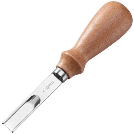 Lntyq 10 mm Abschrägungswerkzeug für Lederhandwerk, Lederkantenfräser, Bastelwerkzeuge, Holzgriff, Lederkantenreparatur, Schneidzubehör für die Handwerksherstellung (1/5)