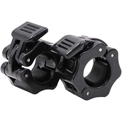 Lntyq Langhantelverschlüsse - 2 Stück - 28mm Langhantelklemmen - Langhantelklemmen - Fitnessgeräte - Für Stangen, Hanteln und andere Fitnessgeräte (1/3)