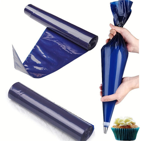 Lntyq 3er-Pack Einweg-Spritzbeutel, extra große 52-cm-Spritzbeutel, dicke Spritzbeutel zum Dekorieren von Keksen, Kuchen, Cupcakes und Desserts (1/5)