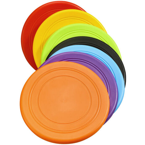 Lntyq Hunde-Frisbee, 7er-Pack Hundespielzeug, leichte, interaktive Frisbee aus weichem Gummi für kleine und große Hunde