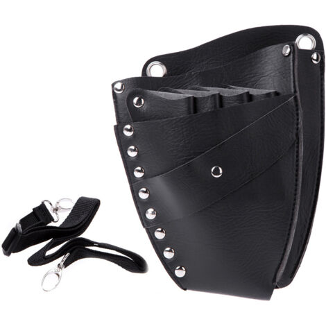 Lntyq Friseurgürtel, Ledertasche, multifunktionale Tasche, Make-up-Werkzeug, schöne Friseurtasche, Friseurscheren-Set, Scheren, Pinzette, Kämme-Set (1/5)