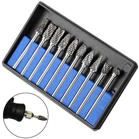 Ti Forage Fraise 10 Fraises Carbure Titanium 0.8-3.17mm - Pour CNC
