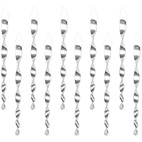 Lntyq 16 Stück Vogelabwehr-Reflektierende Windspirale, Vogelabwehr-Spiralen, Anti-Tauben-Vogelschreck, Reflektierende Spiral-Vogelabwehrmittel, Taubenabwehrmittel für Balkon (30 cm)