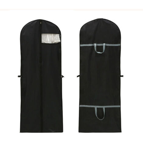 Kleidersäcke 2er Set – 114 Cm Lang, Schwarz, Mit Sichtfenster Für Anzüge & Kleider