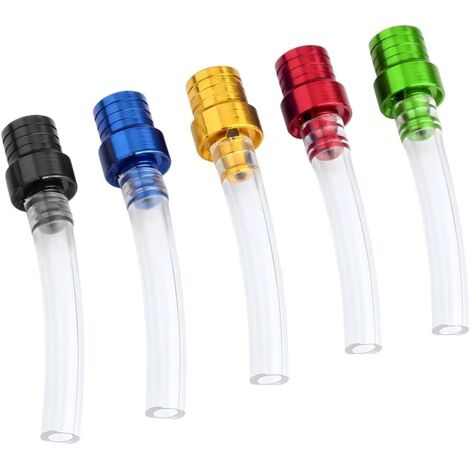 Lntyq 5-teiliges Set: Schnorchel-Tankdeckel, Entlüftungsventil-Entlüftungsschlauch für Motorrad, Benzintankdeckel-Öltankschlauch, Schnorchel-Auslassventil für Kraftstofftank (farbig) (1/5)