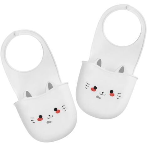 Lntyq 2-teiliger Spülbecken-Schwammhalter, katzenförmiger Hängekorb, multifunktionaler Abtropfkorb für Küchenorganisation, Zubehör und platzsparend, PP-Material, Weiß, 18 x 8 cm (1/5)