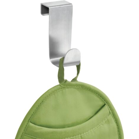 4 Porta Strofinacci Autocollanti In Acciaio Inox Nero Opaco – Senza Fori, Per Cucina, Bagno E Ufficio, Clip Antiscivolo