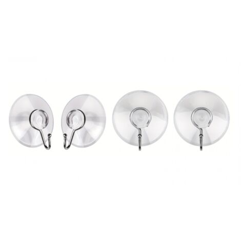 ONEBO 72 Pezzi Ventose Trasparenti in Plastica,Ventose Con Testa a Fungo,Ventoses Trasparenti Senza Ganci,per Esterno Casa Cucina Bagno Finestra