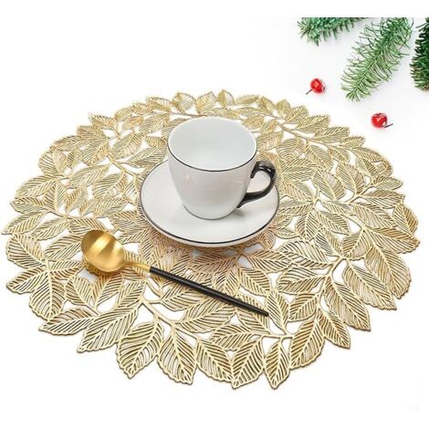 Set di 6 tovagliette all'americana con fiore di loto viola, lavabili e termoisolanti, per tavolo da pranzo, feste, fattoria