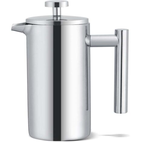ECHTWERK French Press In Acciaio Inox, Pressa Per Caffè Termica Isolata A Doppia Parete Caffettiera Con Filtro A Pressione Per Casa Campeggio E Uff 93534464