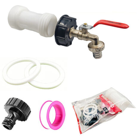 Adattatore Per Serbatoio IBC S60 Con Rubinetto 3/4 E Attacco Hozelock - Raccordo In Ottone E Plastica