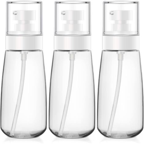Flaconi Da Viaggio Airless Ricaricabili 15ml | Confezione Da 2 Con Tappo Trasparente E Collare Argento | Pompa Sottovuoto Antigoccia Per Lozioni E Creme