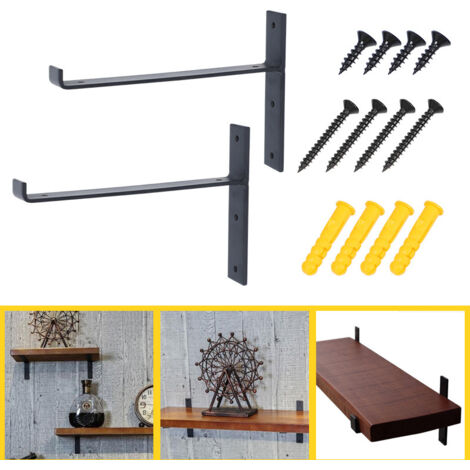 Mensola Industriale Per Tubi 61 Cm – Scaffale Rustico In Legno E Ferro Con Porta Asciugamani, Per Bagno O Cucina - 3