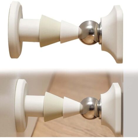 Tope Magnético Para Puerta - Autoadhesivo, Ajustable En Altura, Sin Taladrar, Para Suelo O Pared