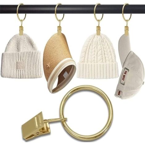 16 Anillas De Clip Metálicas Para Cortinas - Color Bronce, Aptas Para Barras De Hasta 22 Mm