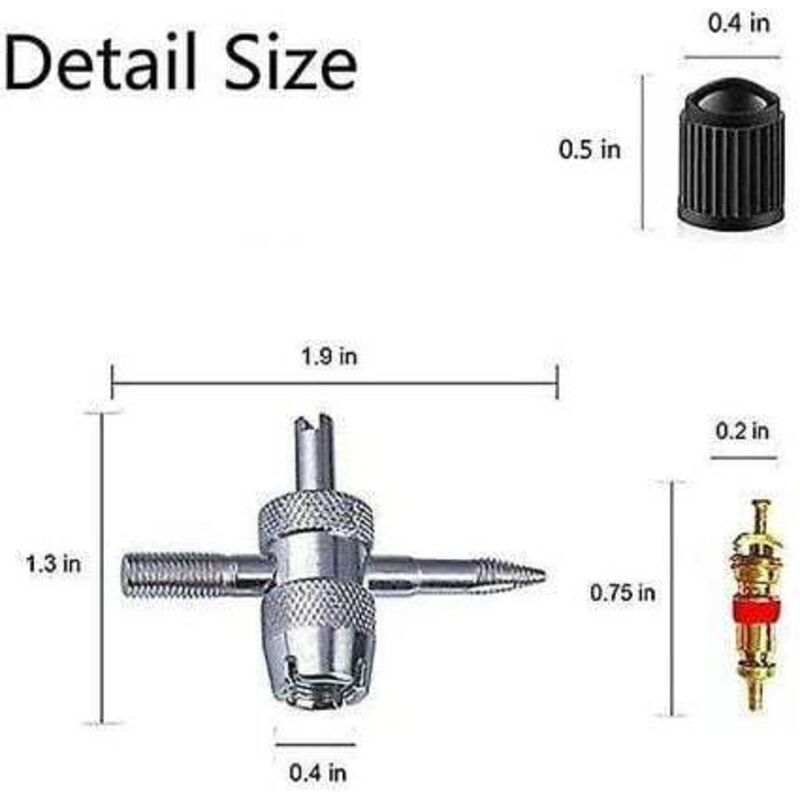 10 Noyaux De Valve En Cuivre Pour Pneus - Compatible Voiture, Moto, Vélo, Semi-remorque - Outil De Remplacement étanche