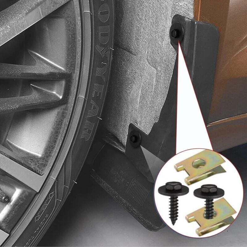 Samulee 95 Pièces Clip à Vis Et Écrou Kit, 18 Kit Clips De Fixation Voiture, 3 Tailles Agrafe Carrosserie Et Rondelles De Serrage, Fixation Cache Moteur Pour Ailes Voitures Et Panneau Porte