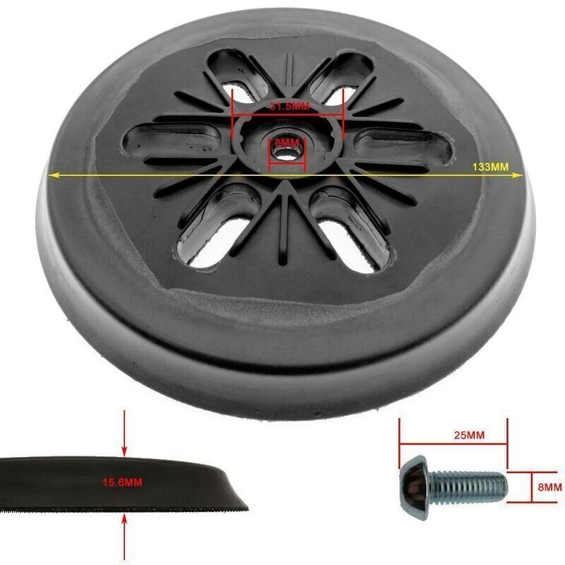 Plateau De Ponçage 150mm Crochets Pour Ponceuse Orbitale Bosch - Patin Auto-Agrippant - Lot De 2