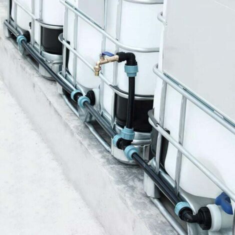 Kit De Raccordement IBC Pour 2 Réservoirs 1000L Côte à Côte Avec Col De Cygne 3/4"