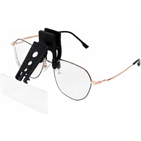 Loupe à clipser avec 3 verres interchangeables, pratique pour la lecture et les loisirs, conception mains libres (1/4)