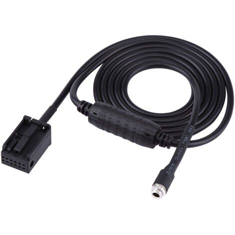 Câble adaptateur auxiliaire femelle noir pour voiture pour BMW E85 E86 Z4 CD X3 E83 ligne 12 broches pour iPod (1/4)