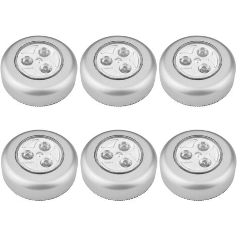 Lampe d'éclairage de nuit LED auto-adhésive alimentée par 3 pilespour placard/placard/étagère/entrée/cuisine/passage (1/4)