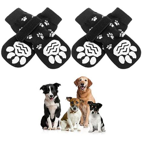 Chaussettes antidérapantes amusantes pour chien avec sangles réglables – Contrle de traction puissant antidérapant pour intérieur sur sols en bois dur ou carrelage. (1/6)