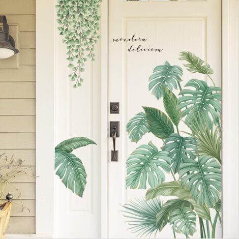 Tropicaux Plante Feuille Palmier Autocollants, Stickers Feuillage, Sticker Mural Feuilles de Vigne, Sticker Mural Plante Tropicale, Convient pour Chambre à Coucher, Salon, Bureau, Etc Tropicaux Plante Feuille Palmier Autocollants, Stickers Feuillage, Sticker Mural Feuilles de Vigne, Sticker Mural Plante Tropicale, Convient pour Chambre à Coucher, Salon, Bureau, Etc
