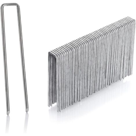 Lot de 50 piquets de Fixation en Acier galvanisé Inoxydable H150mm, L25mm, Ø2,9 mm (1/4)