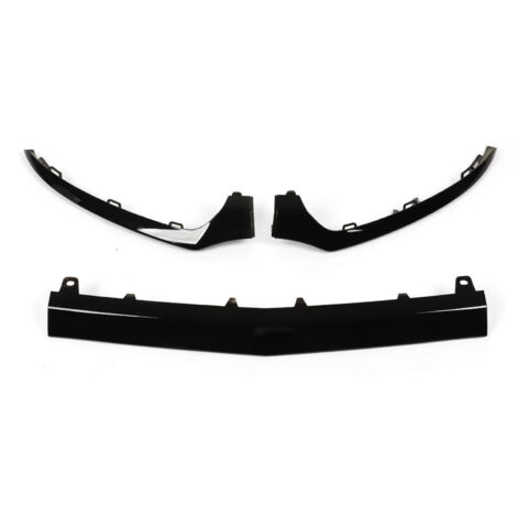 Lot de 3 garnitures inférieures de pare-chocs avant noir brillant pour Mercedes Benz Classe C W205 C205 A205