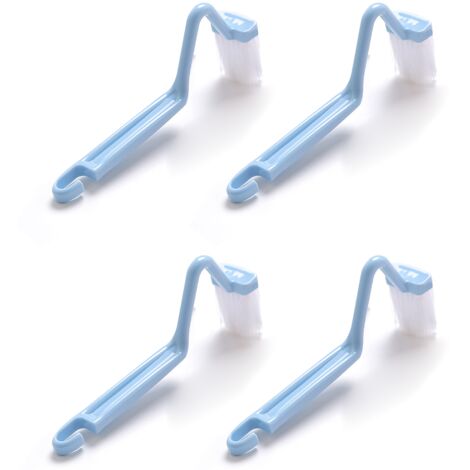 Brosse de toilette incurvée Brosse de nettoyage pour rebord de coin de toilette en plastique de type V Brosse de nettoyage pour bord de toilette