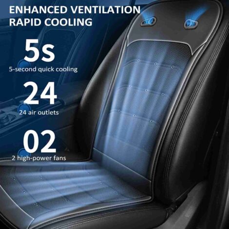 Coussin De Siège Ventilé Pour Voiture - 8 Ventilateurs, 3 Vitesses - Alimentation USB - Tissu Respirant - Rafraîchissant En été