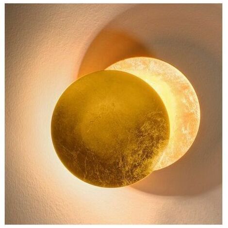 Applique murale en laiton pour chambre à coucher, lumière chaude, 7W, lampe lunaire, lampe de couloir, d'escalier, 20cm (1/4)