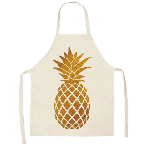 Tablier de cuisine imperméable à motif ananas, mignon, 68 x 49 cm (WQ0007-12) (1/4)