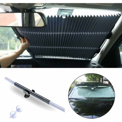 Pare-Soleil De Voiture Automatique Rétractable Pare-Brise De Voiture Pare-Brise Pliable Anti-Uv Pour Voiture Suv Camion Presque Toutes Les Voitures (46cm Rear Gear)