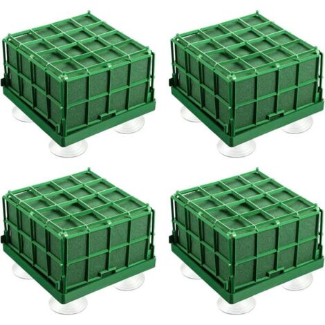 KVSERT Lot De 4 Supports Fleurs Mousse En Cœur - Arrangement Floral Mariage Et Fêtes Mousse Humide Fleur Cœur