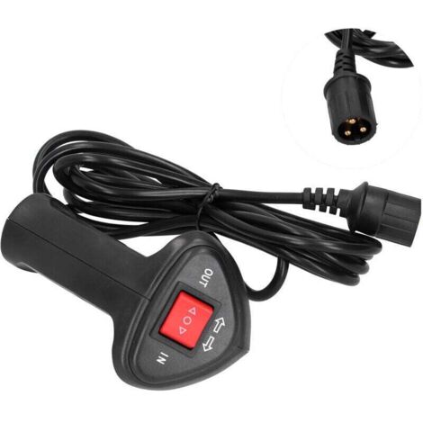 Télécommande de treuil électrique pour VTT avec câble de 9,2 pieds, ajoute un contrôle portatif à votre treuil d'origine (1/5)