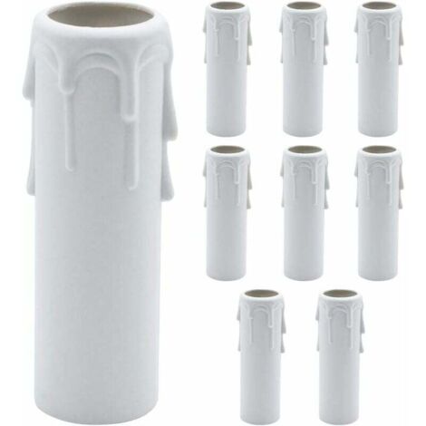 Basetbl – Pack de 9 cache-bougies gouttes en plastique – Longueur 100 mm – Diamètre intérieur 25 mm – Résistance à la chaleur pour lustres et luminaires