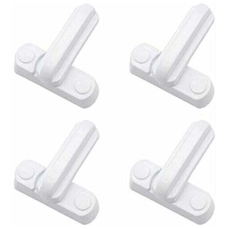 Lot de 4 Serrures Loquets Bloque Poignee Sécurité Domestique Supplémentaire Remplacement Pour Maison Portes Placards Fenêtres (1/5)