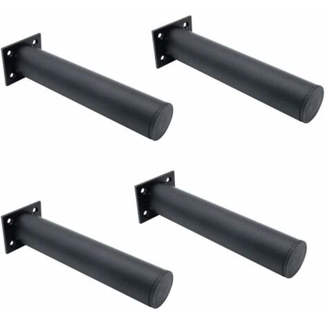 4 Pieds De Meubles Réglables Noir Mat , En Alliage D'aluminium 38x200 Mm, Pieds De Meuble Tv Pour Table Basse D'armoire, Pied De Support Pour Canapé De Meuble