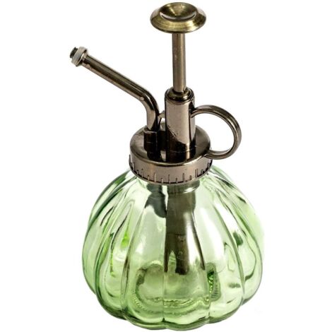 Plantes en flacon pulvérisateur en verre, style vintage de 16 cm de haut avec pompe supérieure en plastique bronze flacon pulvérisateur à une main pour le nettoyage des plantes d'intérieur (1/5)