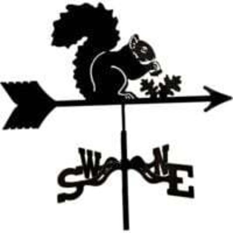 Girouette en Métal, Girouette De Jardin, Girouette Con Support pour Extérieur, Ferme, Cour, Jardin, Tonnelle- écureuil (1/5)