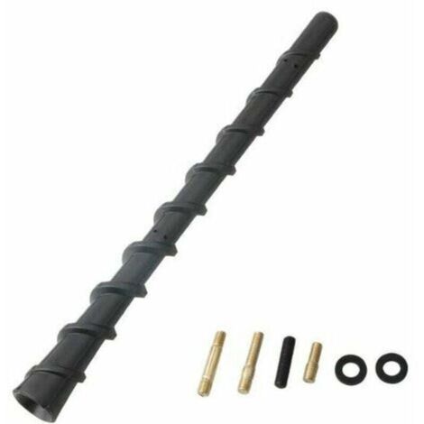 Antenne Toit Voiture Antenne Radio Universelle Remplacement Mât Fouet d'Antenne de Réception 18 CM avec M4, M5, M6 Adaptateur pour Camion FM AM Stéréo (1/5)