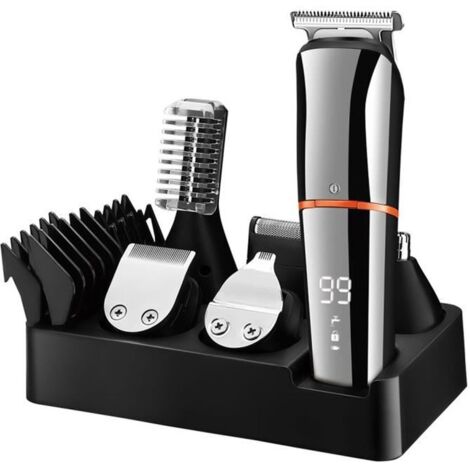 Tondeuse Cheveux Professionnelle Tondeuse Barbe Pour Hommes Tondeuse de Précision Imperméable Multifonctionnele 6 en 1